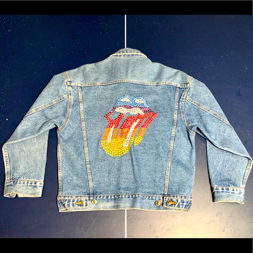 Rare Rolling Stones Embroidered Denim Jacket HBO